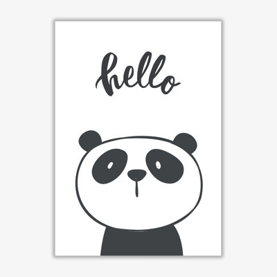 Hello Panda - Rectangle Painting