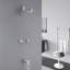 Système de douche mural avec bec de baignoire, robinet de douche à deux poignées, ensemble de garniture de douche en laiton avec valve brute-113579702