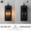 Applique murale d'extérieur Dusk To Dawn à 1 lumière H16 "unique et spectaculaire avec applique extérieure noire en verre transparent de style campagnard avec porche étanche pour garage-727194580