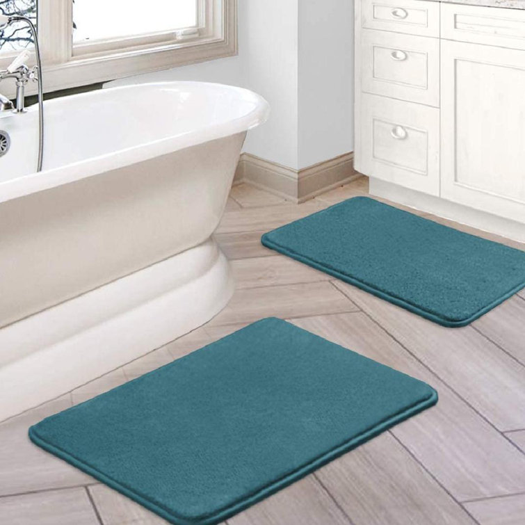 Memory Foam 2-piece Bath Mat Set - Blue