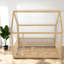 Lit de plancher en bois de pin robuste, structure de maison naturelle