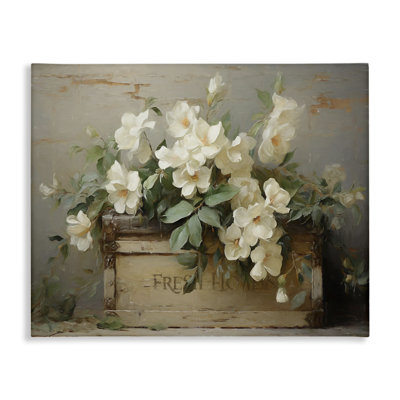 Fresh Rustic Flowers Canvas Wall Art by Ramona Murdock