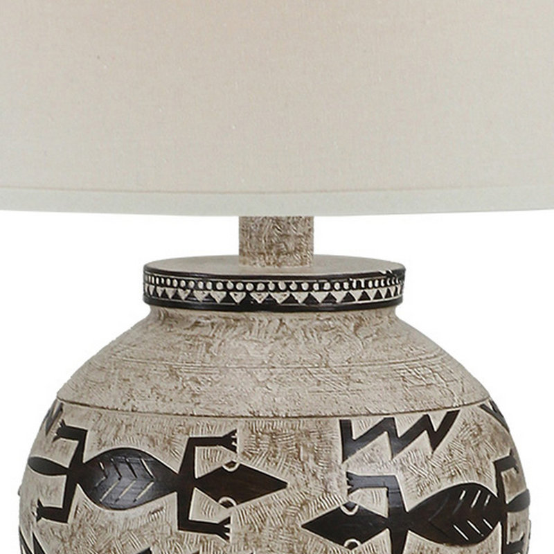 Howle Table Lamp, Gray/Black, Yes