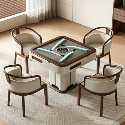 Premium Fully Automatic Solid Wood Household Mahjong & Dining Table for Chinese Rules