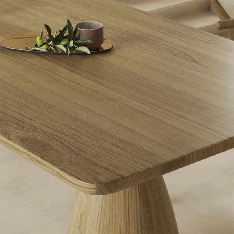 Japanese solid wood rectangular dining table set, 7, 29.5"H x 62.9"L x 27.5"W