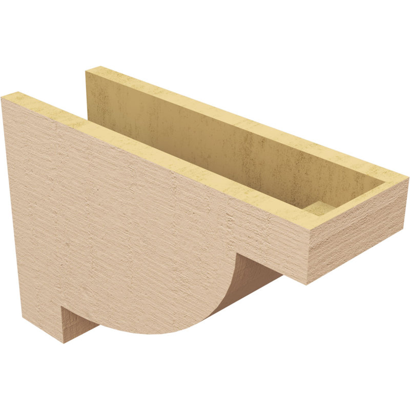 Bois de cèdre alpin brut, grain de bois TimberThane, brun clair apprêté, H 12 po x l 6 po x P 18 po