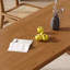 Table de salle à manger rectangulaire en bois massif brun-809961801