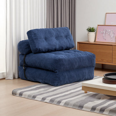Canapé-lit pliant, canapé-lit convertible avec matelas pliable avec coussin de dossier et support pour le dos