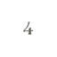 Deltana RN6-4 6" Numbers; Solid Brass; Lifetime Brass Finish-520477782
