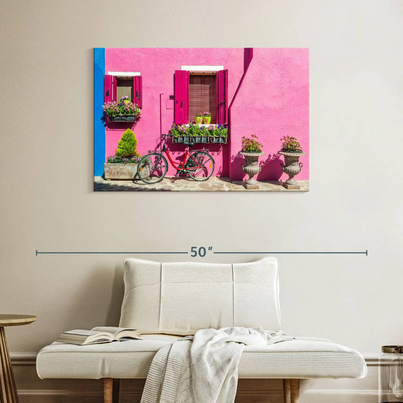 Lilie rose Burano House, H 26 po x l 39 po