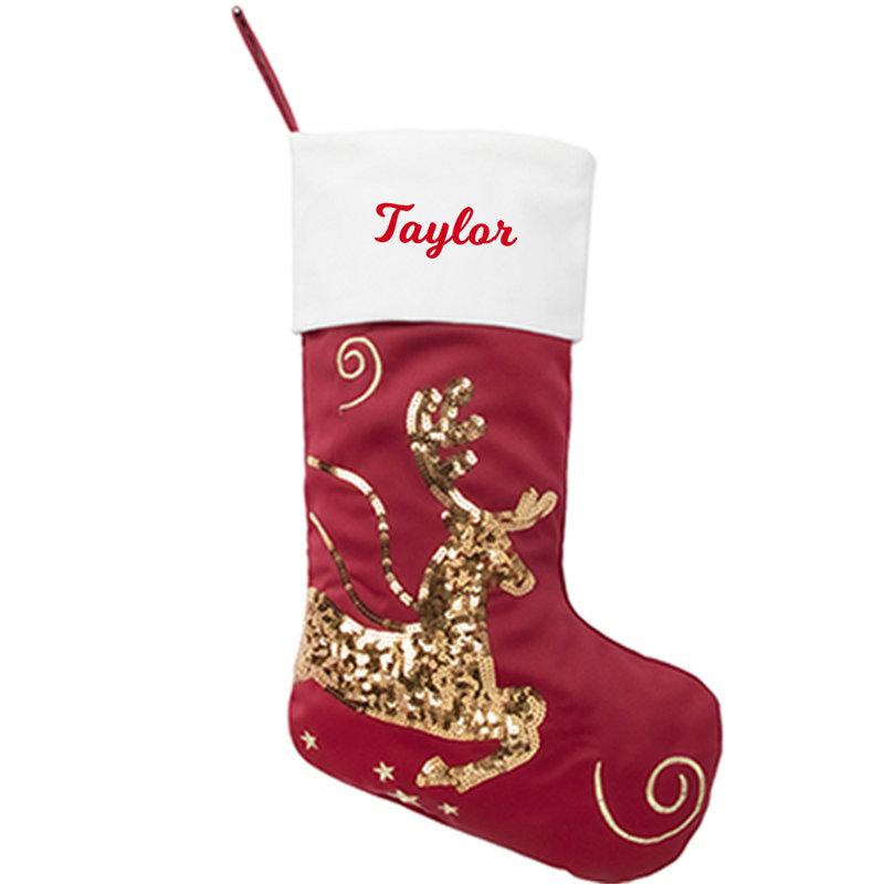 Personnalisation personnalisée avec bas de Noël et script personnalisé, Oui