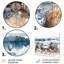 Plage, poterie en tons de bleu et blanc - ensemble d'art mural de poterie de plage-107189547-107189549