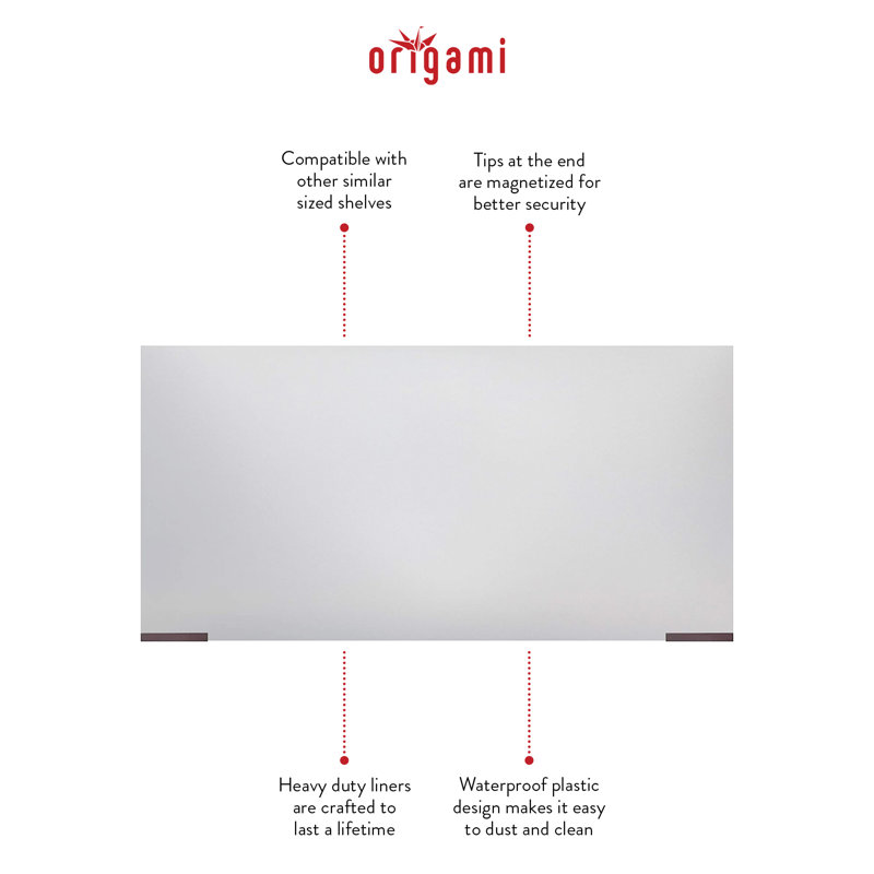 Ensemble de 12 tablettes en fil métallique Origami pour supports de rangement des séries R4 et R5