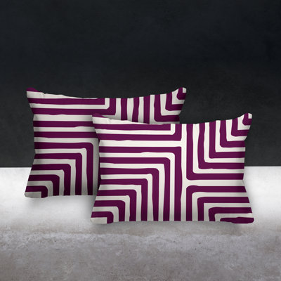 Geometric Outdoor Reversible Throw Pillow