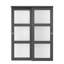 60 po x 80 po 3 portes coulissantes en verre trempé givré 3-Lite avec trousse de quincaillerie d'installation-126023021-126023023