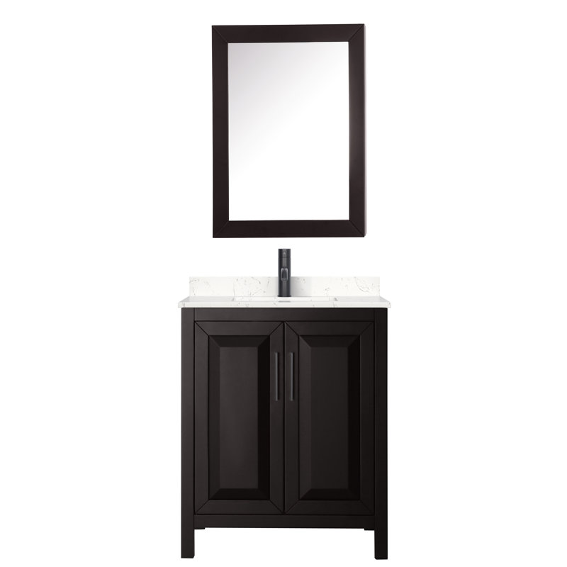 Daria 30'' W Vanity, Dark Espresso, Matte Black