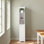 Grande armoire de rangement pour salle de bain avec tablettes réglables, armoire autoportante mince à 1 porte avec anti-basculement, compartiments ouverts, pour la maison, les petits espaces, la salle de bain, la cuisine,