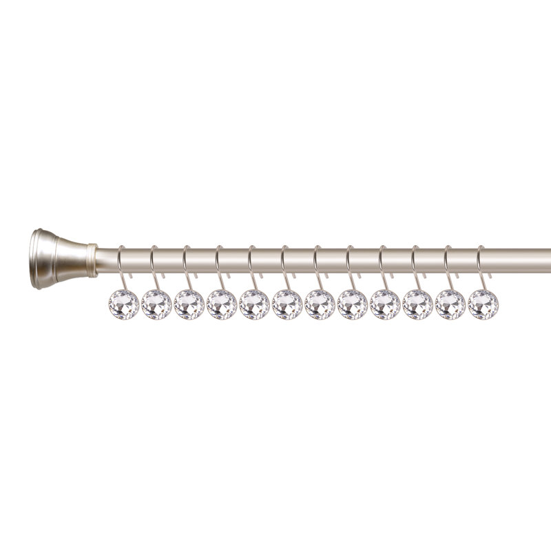 Steel Shower Curtain Hook, Nickel