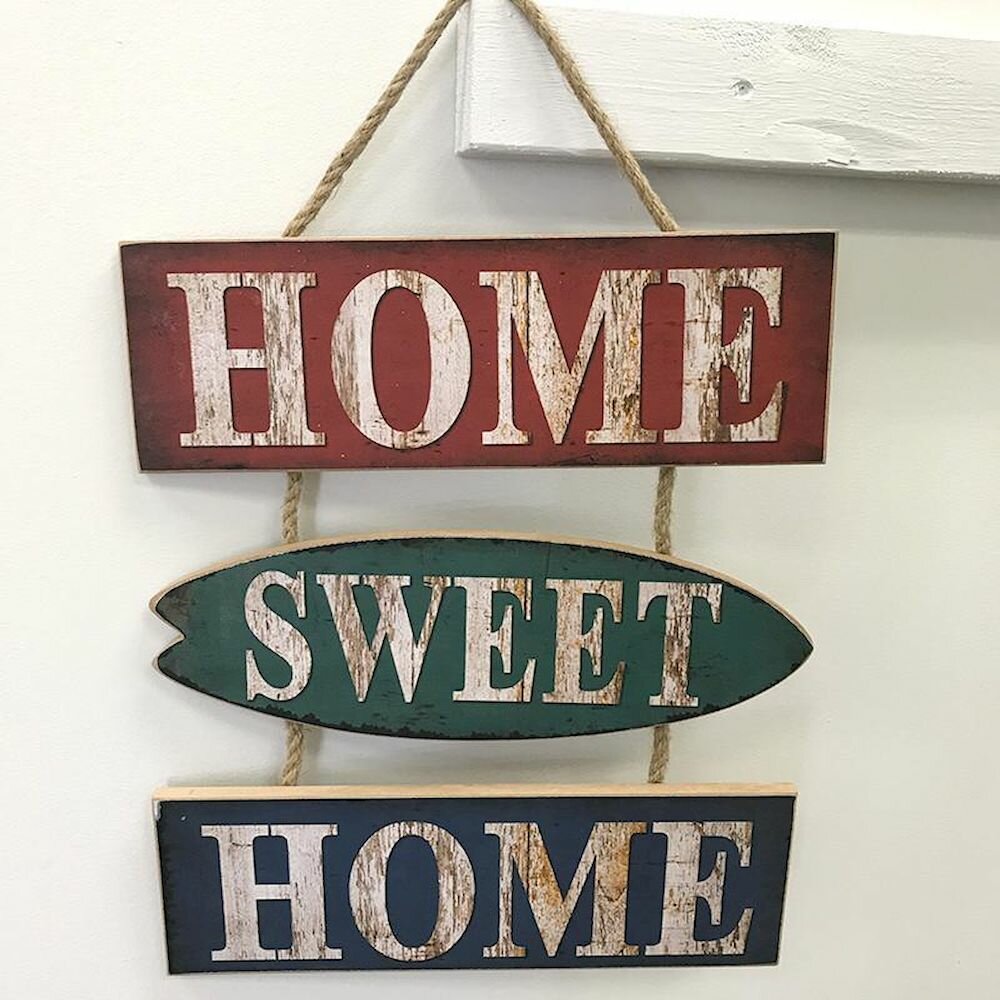 August Grove® Home Sweet Home Wooden Sign Wall Décor | Wayfair