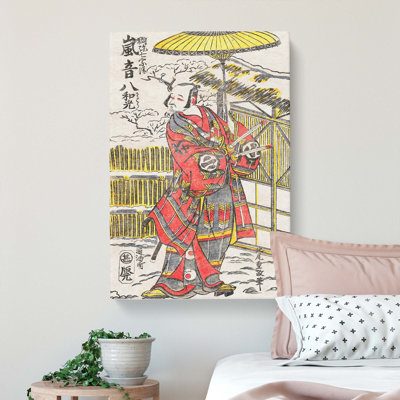 Arashi Otohachi I by Kitao Shigemasa - Wrapped Canvas Painting Pint - Wrapped Canvas