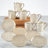 Mosaic Gold Set of 6 Plated Canape Plates 6in asst