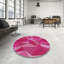Tapis rose tissé à la machine-1944371231