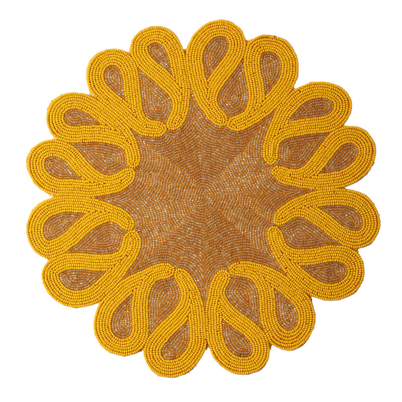 Krieger Glass Floral Round Placemat