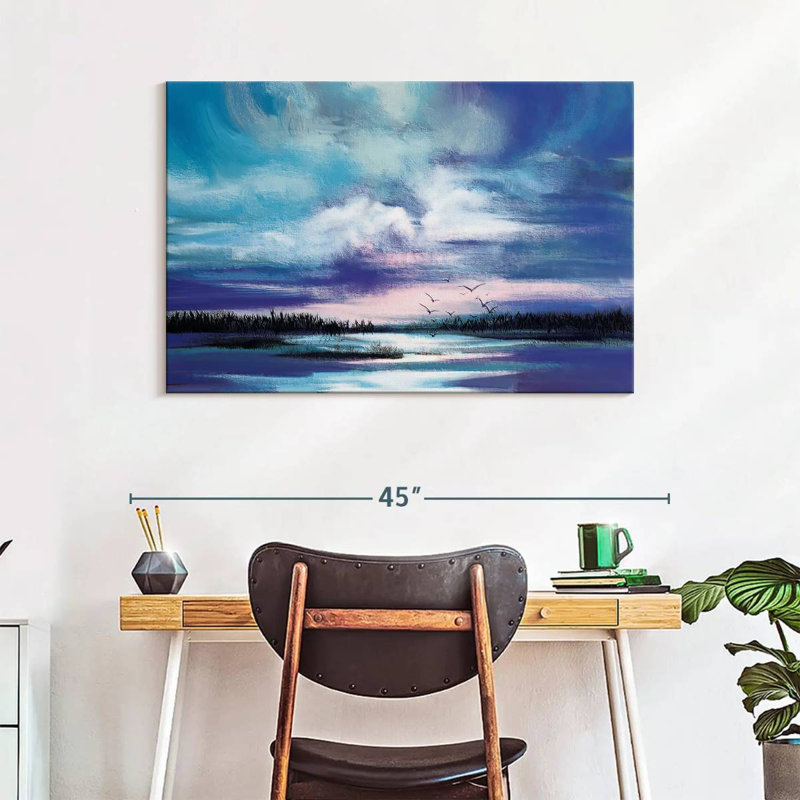 Avery Blue Hour Abstract, 26" H x 39" W