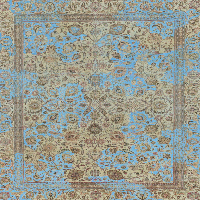 Abstract Indoor Rug, Square 4'