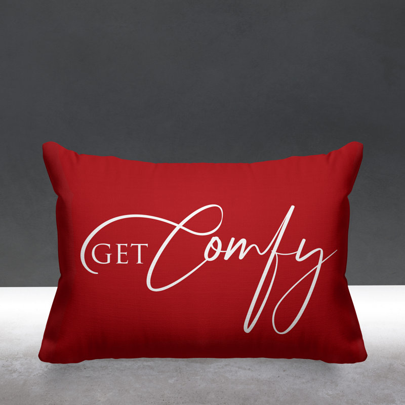 Housse et insert de coussin rectangulaire extérieur Aspire Get Comfy, Rouge
