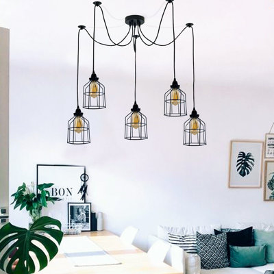 Murilda 5 - Light Black Cluster Pendant