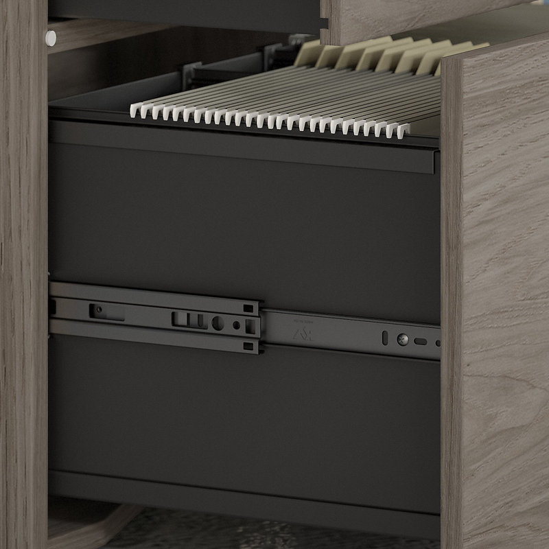 Kaydrie 30'' Wide 3 -Drawer File Cabinet, Modern Hickory