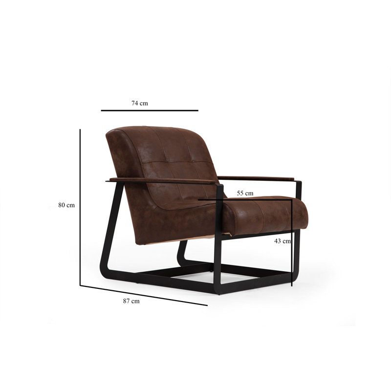 Fauteuil en polyester 34,25 po Floriston