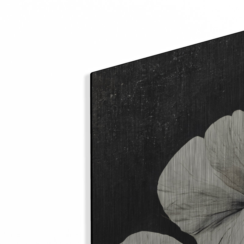 «Flowers Black White 30» par Ray Heere, H 36 po x l 36 po