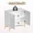 2 Door White Locker Accent Cabinet
