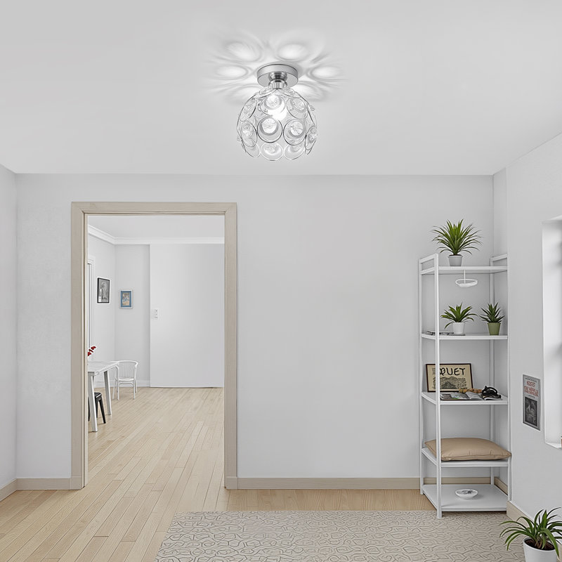 Dylaney Semi Flush Mount, Chrome