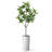 Artificial Tree in Modern Geometric Pattern Planter Fake Rubber Silk Tree (Plant Pot Plus Tree)-104347535