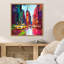 "Times Square with Yellow Cabs" par Kinley, reproduction d'art sur toile encadrée-1653459992