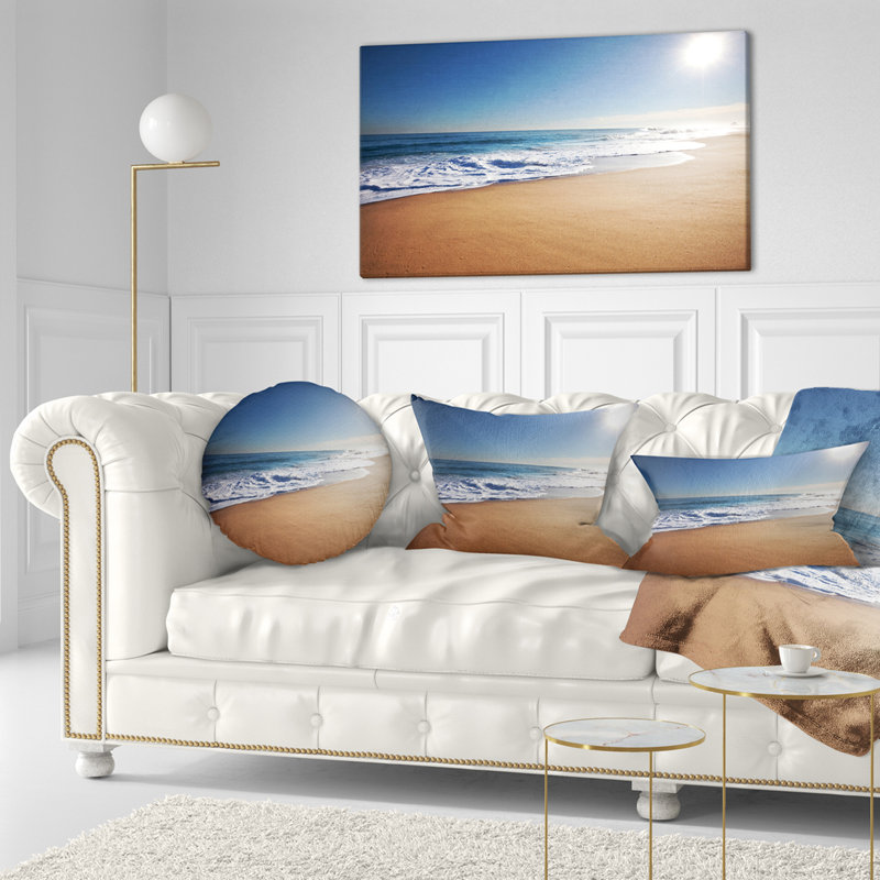 Oreiller de mer avec coussin lombaire soleil, Rectangle 12" x 20"