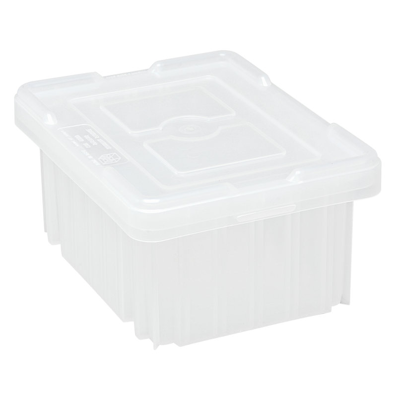 Dividable Grid Container, Clear, 5" H x 8.25" W x 11.88" D