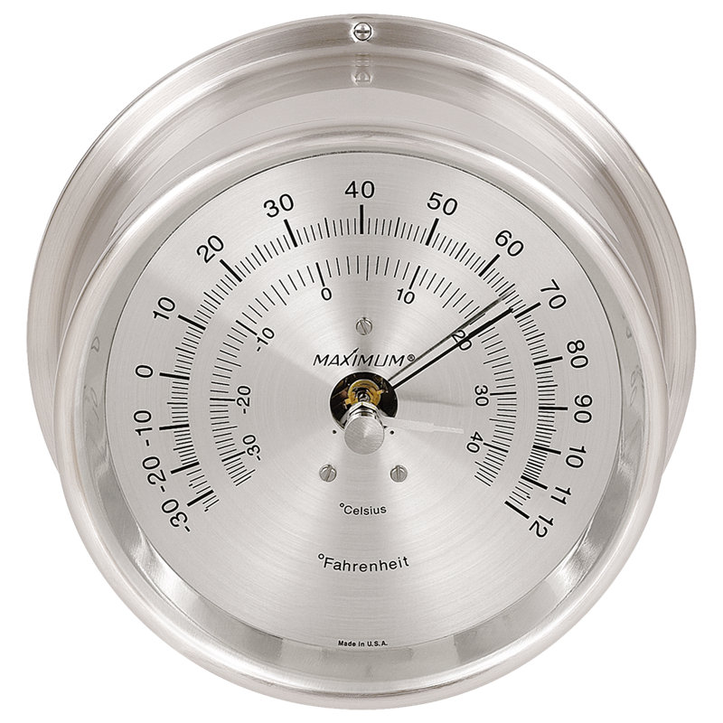 Criterion 6.5" Thermometer by Maximum Weather Instruments, Nickel/Silver