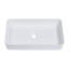 Lavabo de salle de bain vasque rectangulaire en céramique blanche 24 po x 14 po