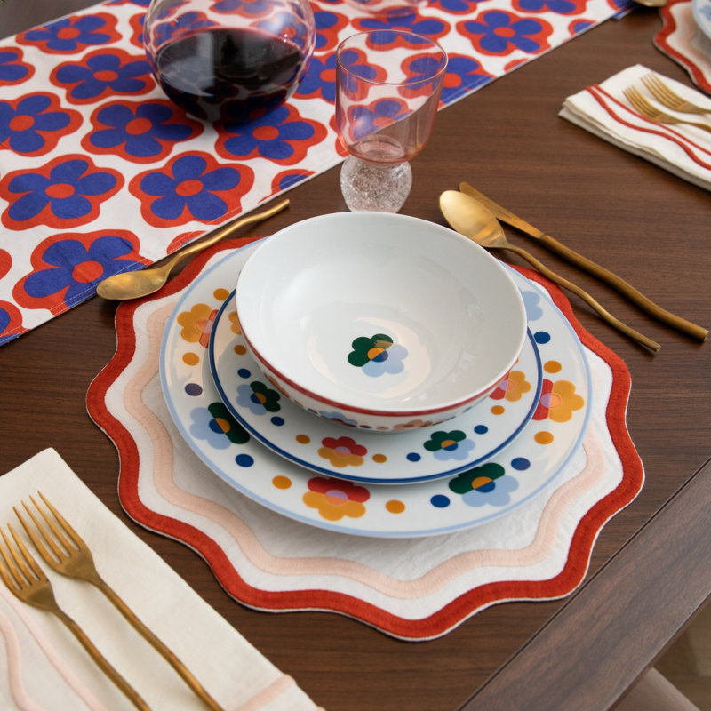 Floral Handmade Porcelain Cereal Bowl