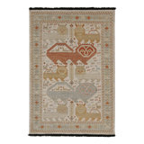 Burano Hand Knotted Wool Animal Print Area Rug