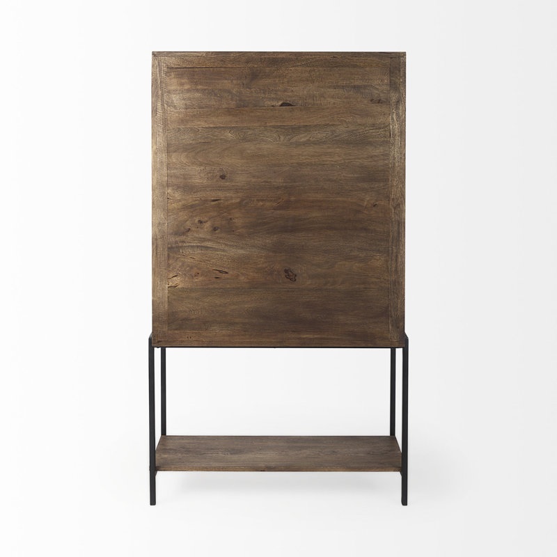 Arelius Curio Cabinet, Medium Brown