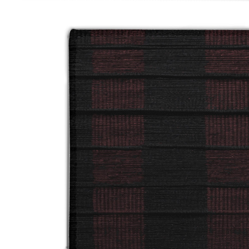 Tapis intérieur / extérieur noir à carreaux, Rectangulaire 2 pi x 3 pi