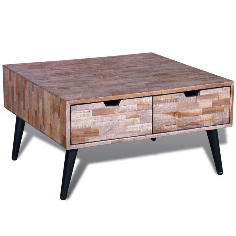 Edford Reclaimed Teak Coffee Table with Storage