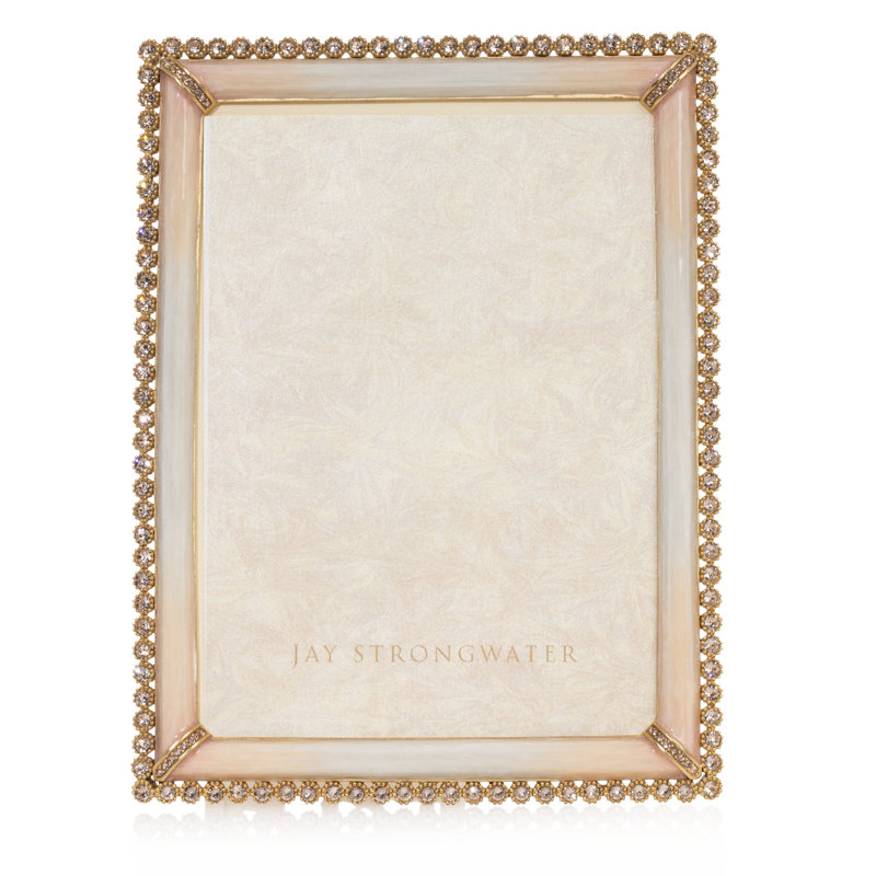 Metal Picture Frame, 5" x 7", Gold/Ivory
