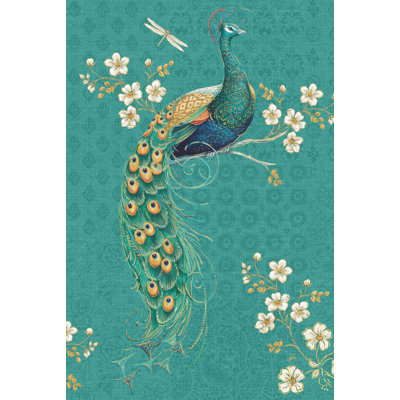 Ornate Peacock IXD - Wrapped Canvas Painting