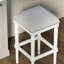 Tabouret de bar carré 31 po, blanc, 1 pièce